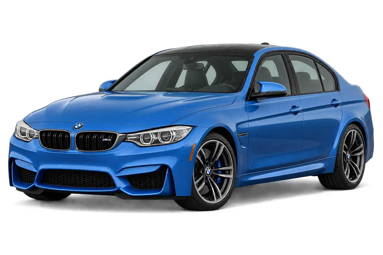 bmw M3 · F80 (2014–2018) · Kartos iliustracija