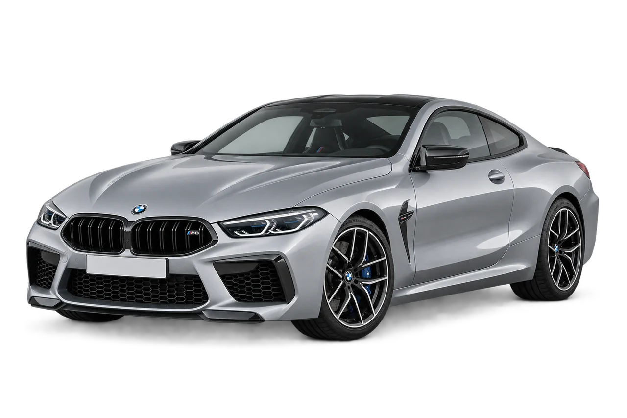 bmw M8 · Modelio iliustracija
