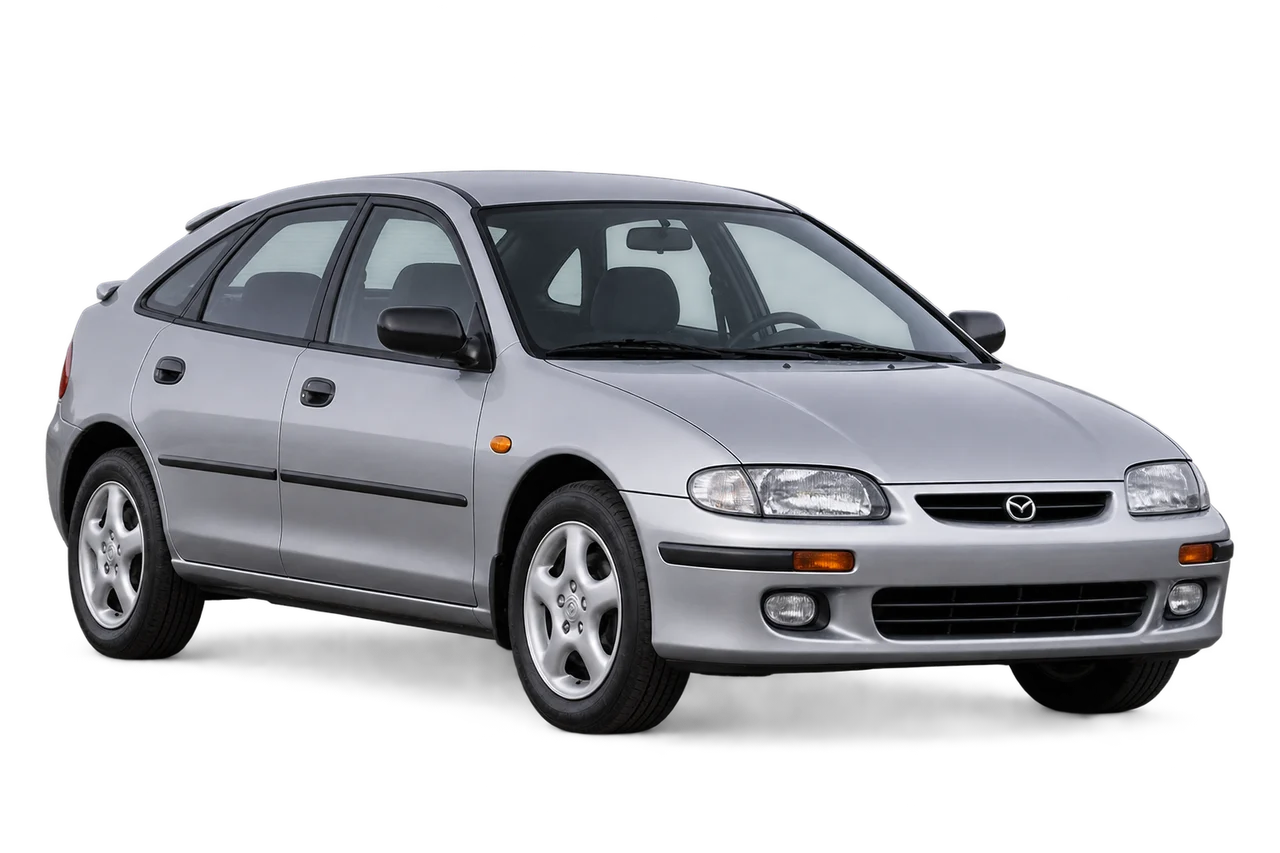 mazda 323 · Modelio iliustracija