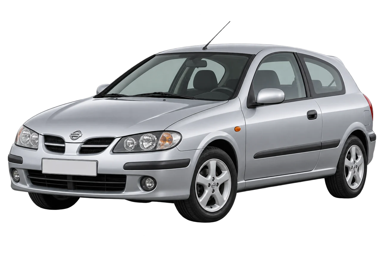 nissan Almera · Modelio iliustracija