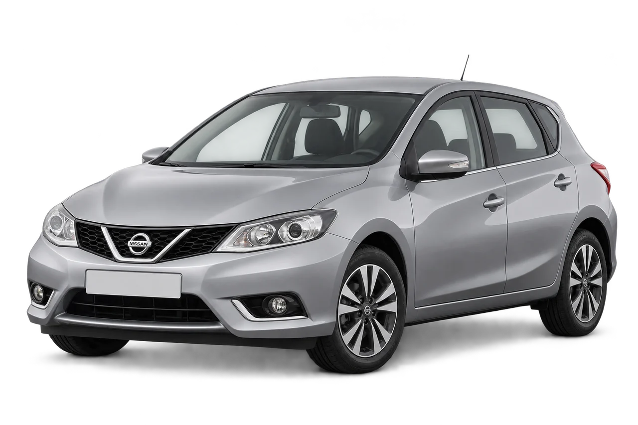 nissan Pulsar · Modelio iliustracija