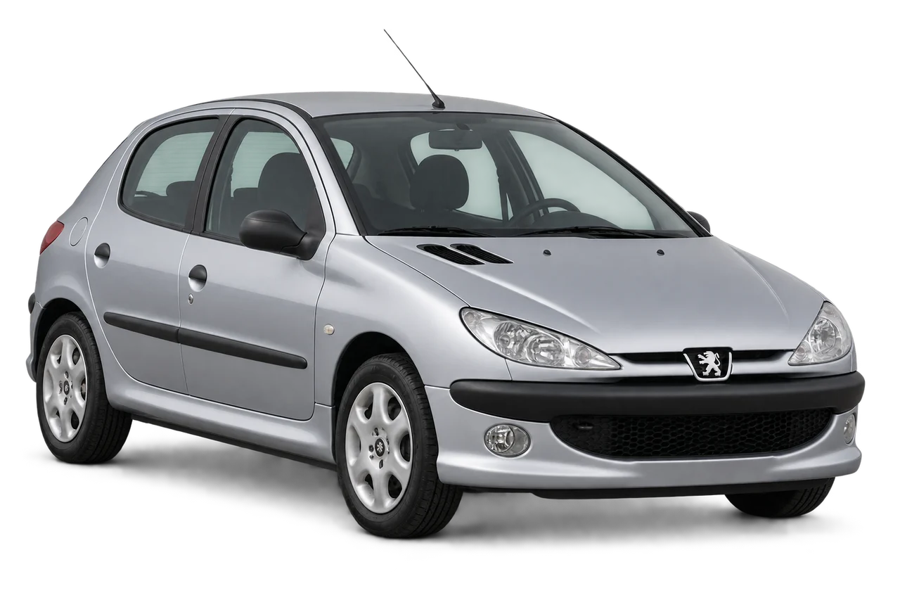 peugeot 206 · Mk1 (1998–2006) · Kartos iliustracija