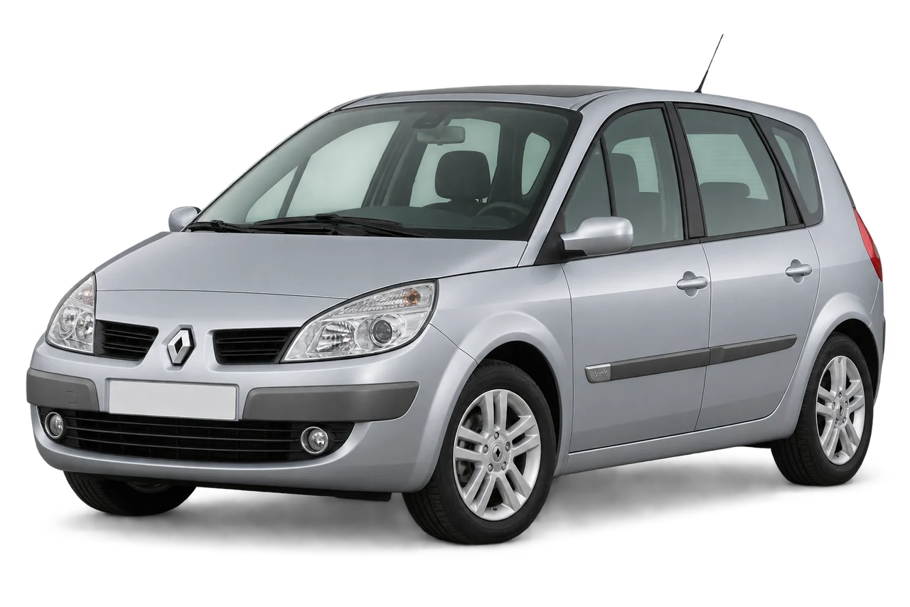 renault Scenic · Mk2 (2003–2009) · Kartos iliustracija