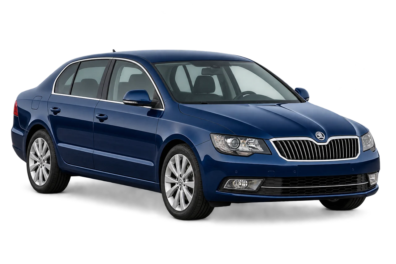 skoda Superb · Mk2 FL (2013–2015) · Kartos iliustracija