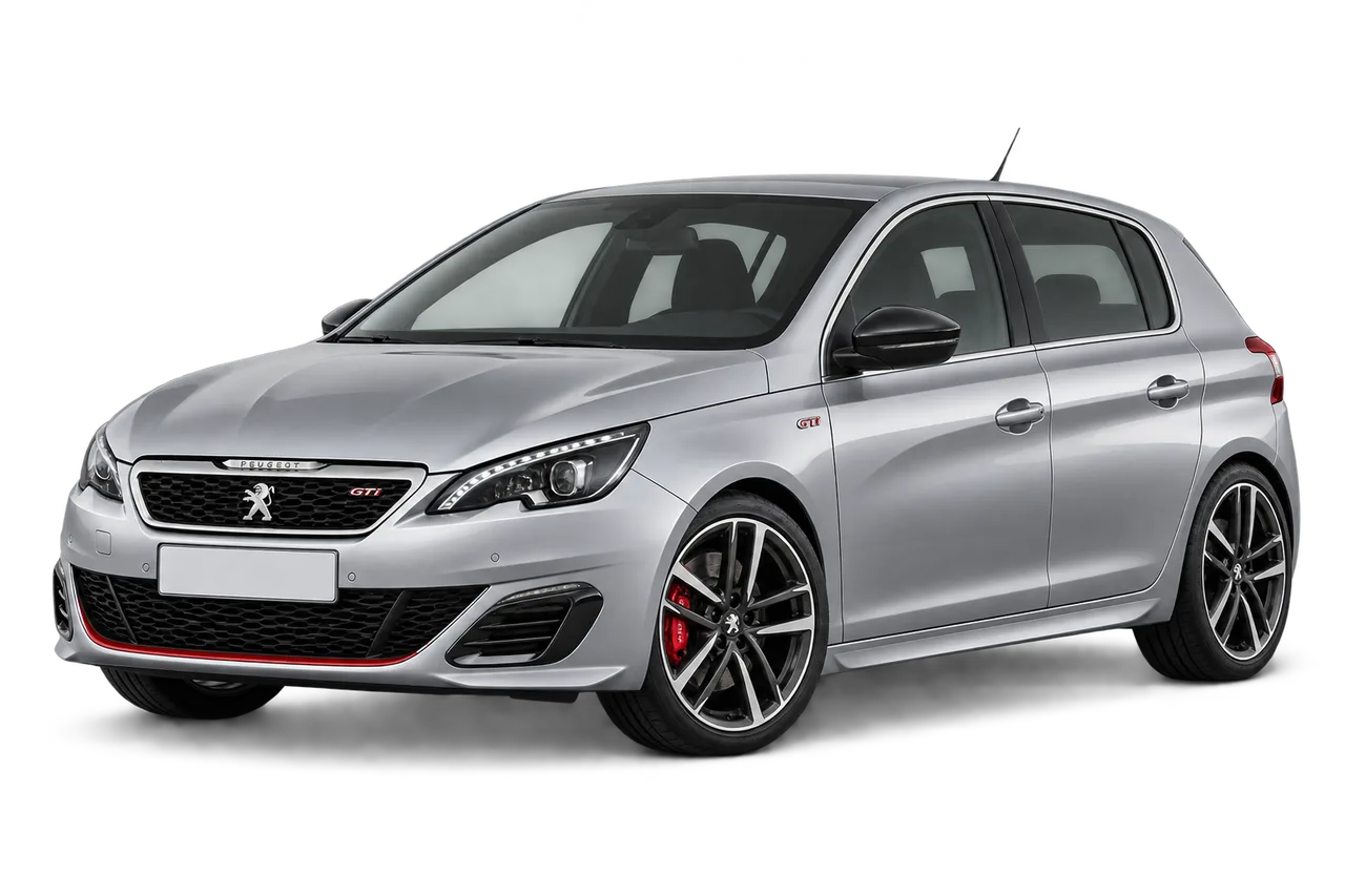 peugeot 308 GTi · T9 (2015–2017) · Kartos iliustracija