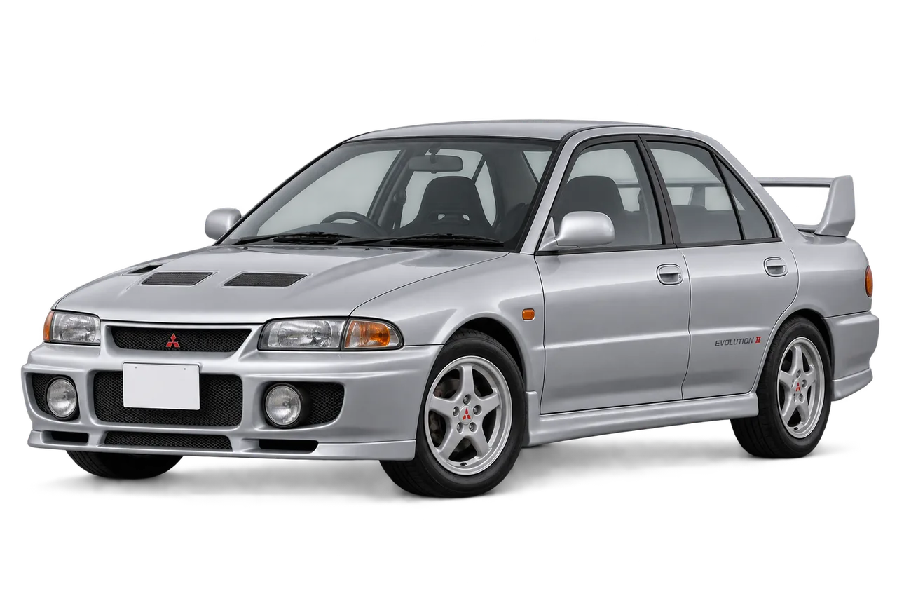 mitsubishi Lancer Evolution · Evo II (1994–1995) · Kartos iliustracija