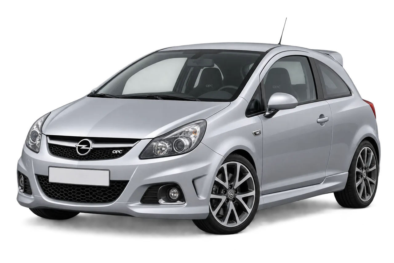 opel Corsa OPC · D (2007–2015) · Kartos iliustracija