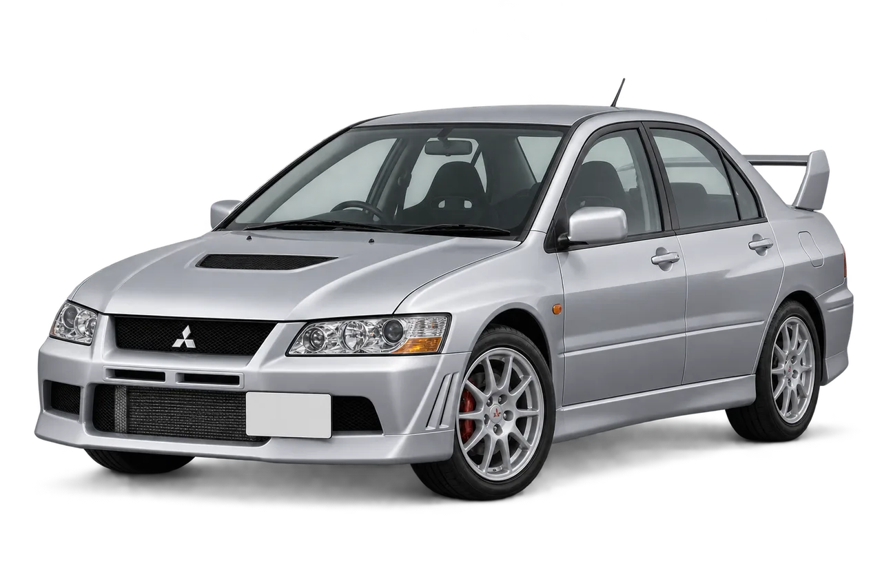 mitsubishi Lancer Evolution · Evo VII (2001–2003) · Kartos iliustracija