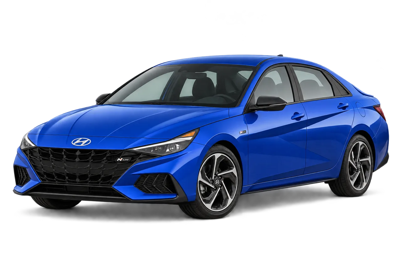 hyundai Elantra N · CN7 (2021–2023) · Kartos iliustracija