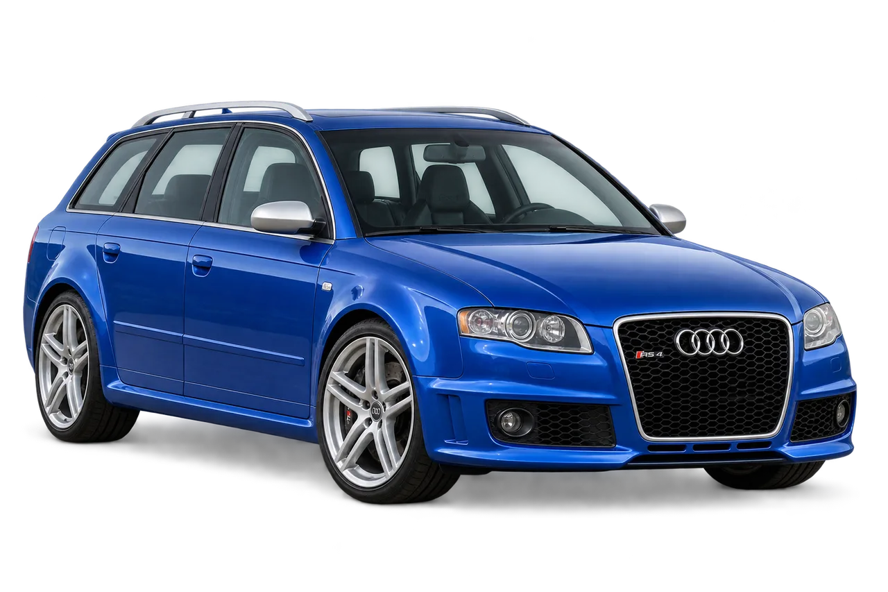 audi RS4 · B7 (2005–2009) · Kartos iliustracija
