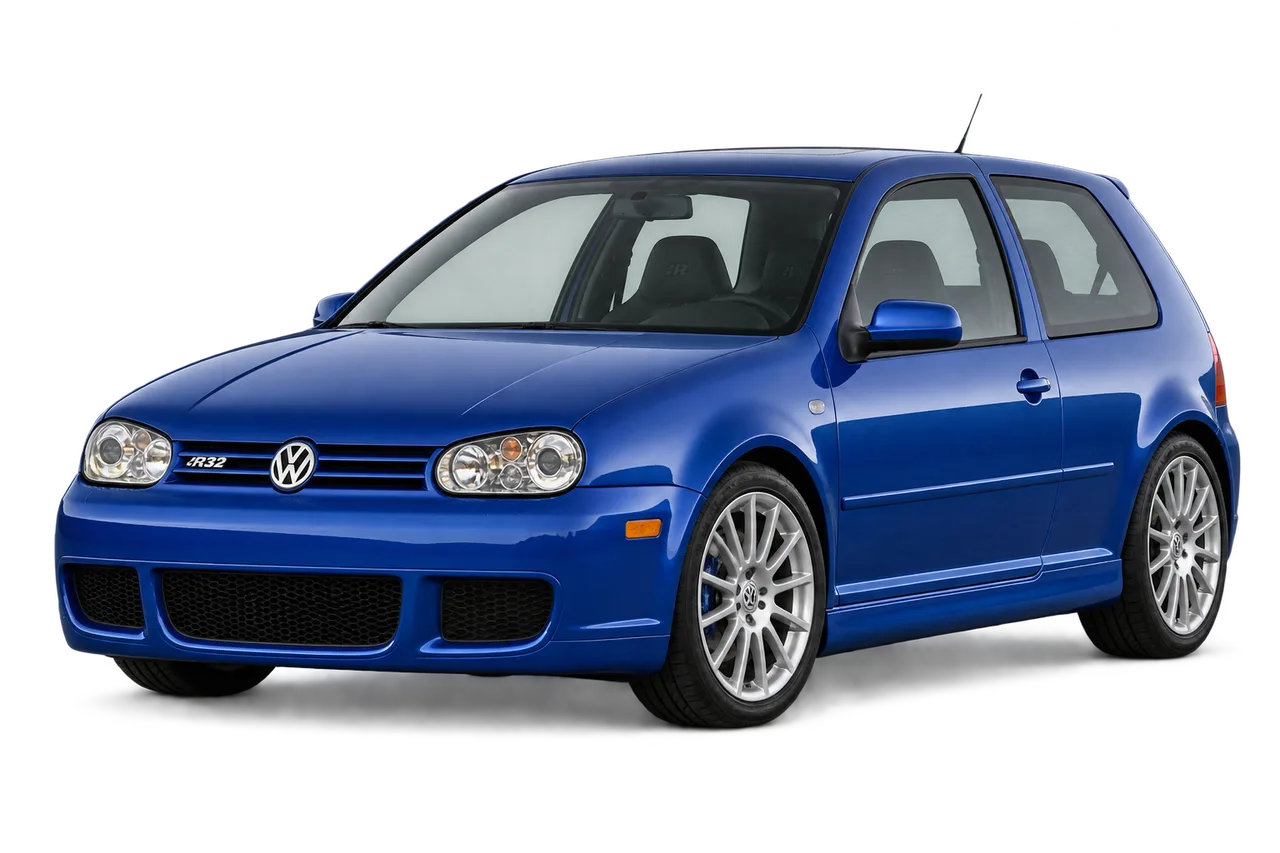 volkswagen Golf R · Mk4 R32 (2002–2004) · Kartos iliustracija