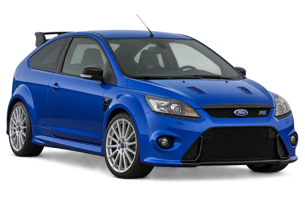 ford Focus RS · Mk2 (2008–2011) · Kartos iliustracija