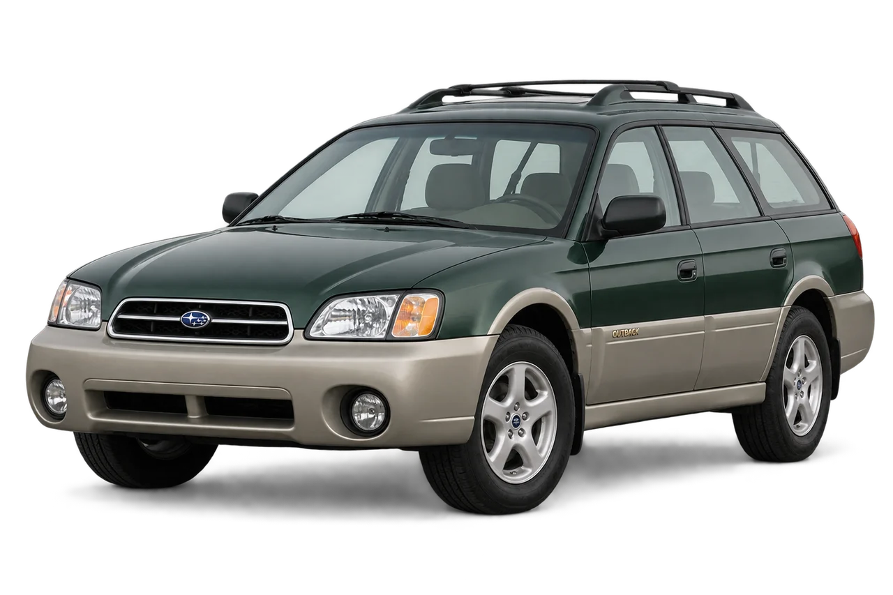 subaru Outback · BE/BH (1998–2003) · Kartos iliustracija