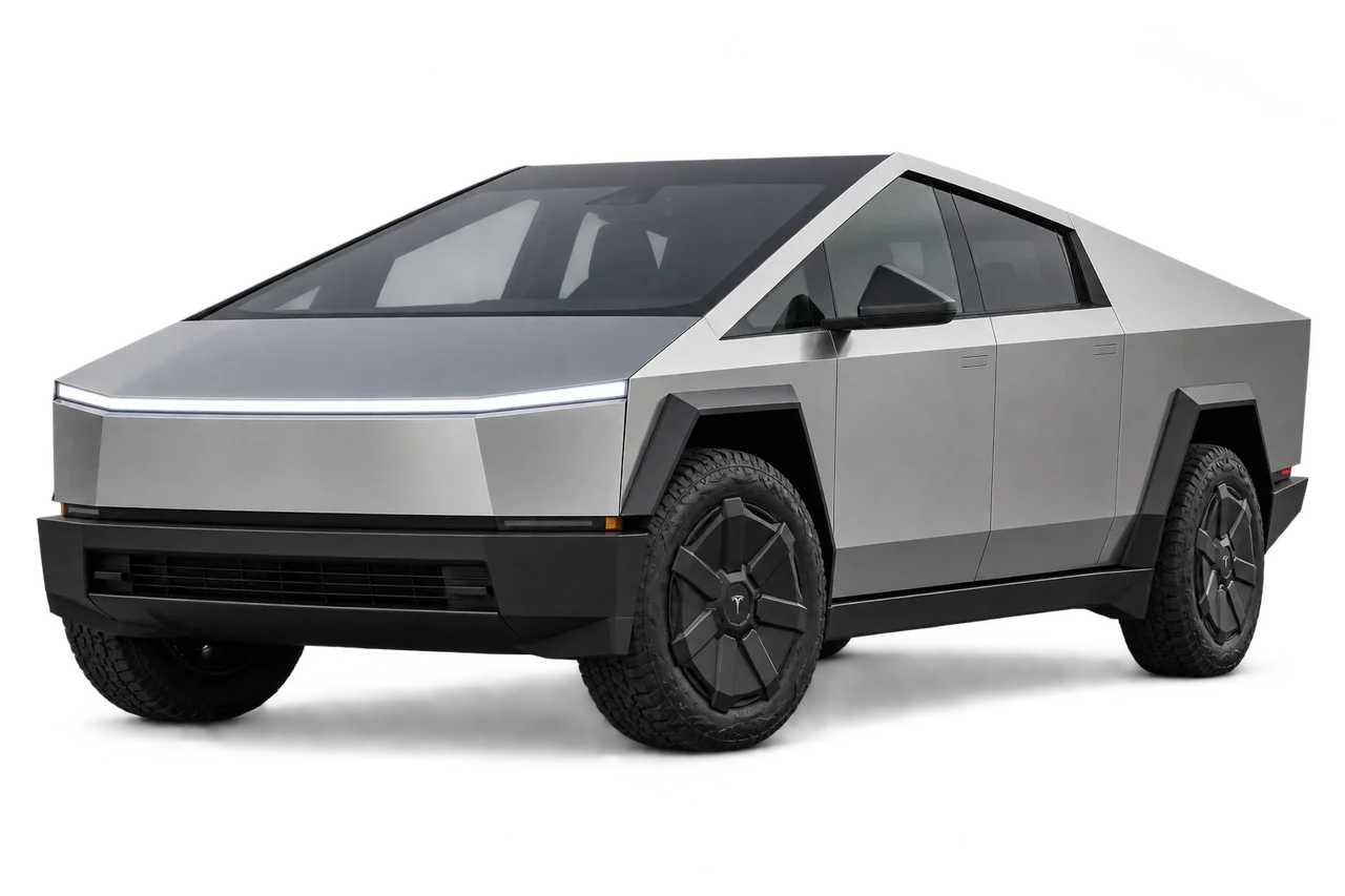 tesla Cybertruck · Modelio iliustracija