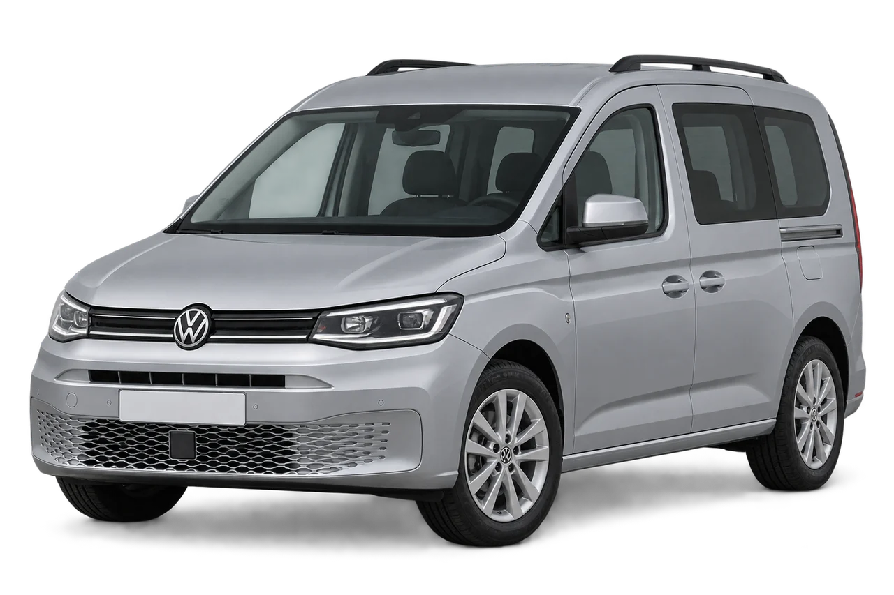volkswagen Caddy · Modelio iliustracija